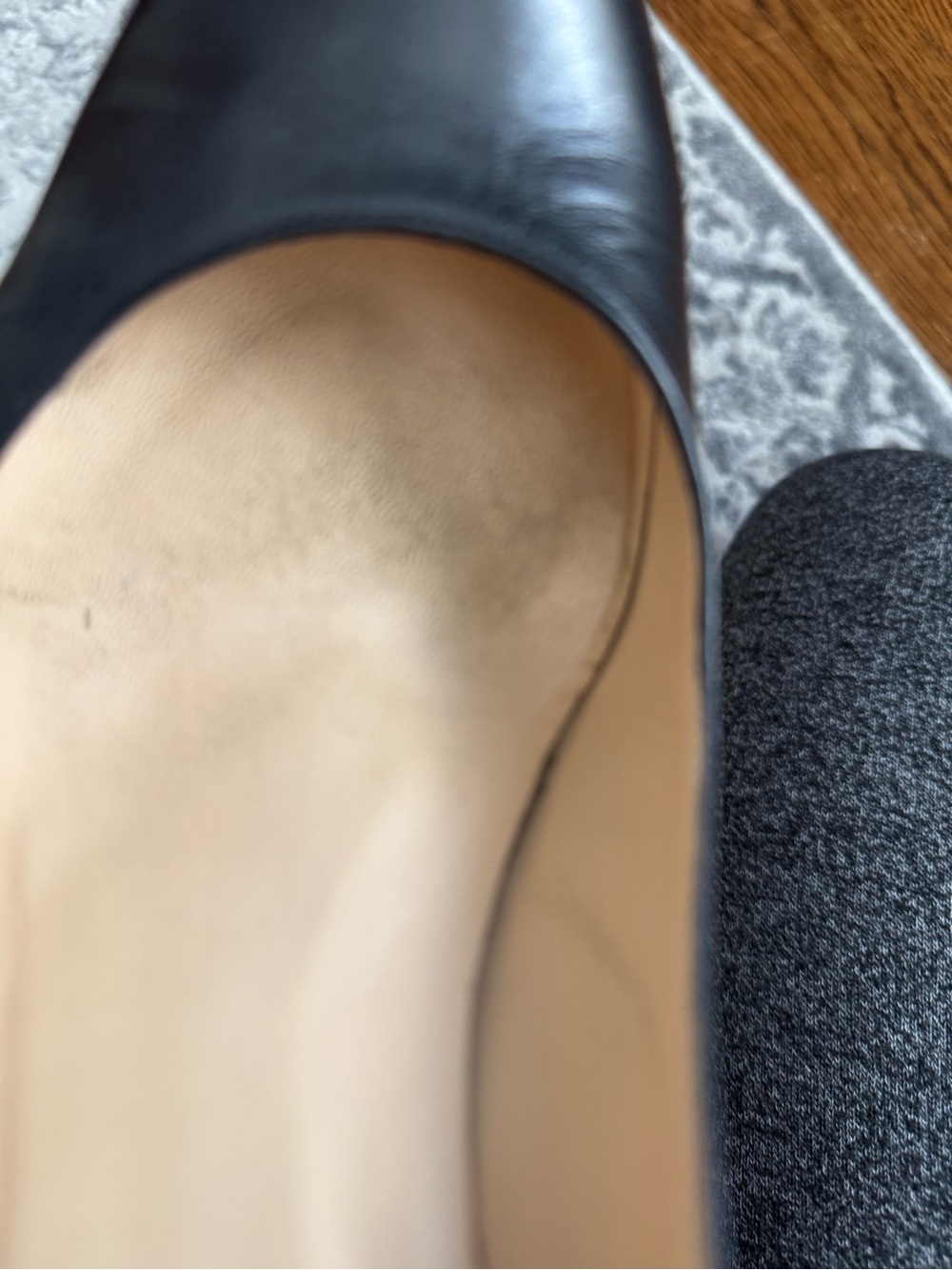 Christian Louboutin Black Leather Wedge Pumps - Picture 10 of 11
